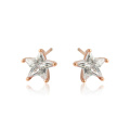 96498 Xuping  jewelry  Rose gold color Synthetic CZ  stars shaped studs earrings